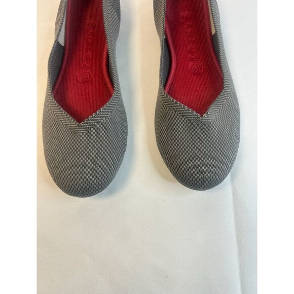 Rothy's Ballet Flats Grey Knit Size 9 Slip On Comfort Round Toe Ballerina Shoes - Picture 5 of 11